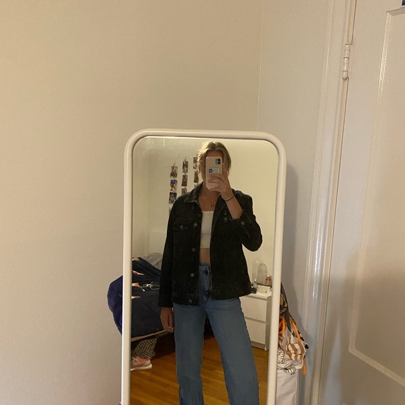 Black denim jacket